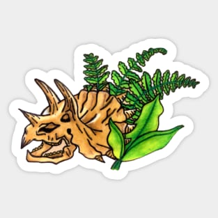 Triceratops Skull Sticker